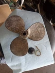 Oem Omc Johnson Evinrude Propeller 1/4X 6 1/2 392183 With Drive Pin And Cap. Fixed Price $28.00.