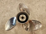 3/4" X 17P Solas Hr Titan Ss Propeller, 2551-148-17, Omc Evinrude Hub, P9663. Fixed Price $320.00.