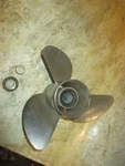 Yamaha 60HP Stroke Outboard Stainless Steel Propeller 10 1/4 X 14-G. Fixed Price $125.00.