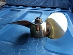 Evinrude Johnson Brass 2 Blade Propeller - Michigan Aj 461. Fixed Price $70.00.