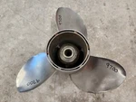 14 1/2" X 19P Omc Evinrude Johnson Ss Propeller, 387519, 15 Spline Hub, P9700. Fixed Price $115.00.
