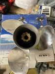 Solas 1/8 X Stainless Outboard Propeller # 1231-101-13. Fixed Price $120.00.