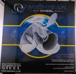Michigan Wheel APOL1O 10.75 12 - Stainless Propeller Xhs Ii 214 Hub Included. Fixed Price $179.00.