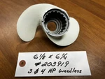 Nos Oem Omc Evinrude Johnson 203919 6 1/8 X 1/4 Weedless 3-4 Hp 1952-1973. Fixed Price $60.00.