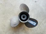 Bronze 13 1/4" X 15P Quicksilver Propeller, 48-31460-A3-15, Mercury Yamaha #2555. Fixed Price $111.00.