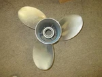 Mercury Mirage Outboard Quicksilver Stainless Propeller (48-18278) (17P). Fixed Price $225.00.