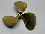 Vintage Michigan Dyna Jet Brass 3 Blade Propellar, Rh 16X18 Wood Box. Fixed Price $179.10.