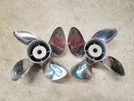 Pair Of Blade 14 1/8" X 23P Omc Evinrude Johnson Cyclone Ss Props, P5343 P5344. Fixed Price $556.00.