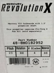 Oem Mercury Rev X Rh 23 Pitch Blade Stainless Steel Propeller 48-8M0182952. Fixed Price $1169.95.