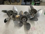 Yamaha Saltwater Series XL4 Triple Set 15 3/8 24 Propellers, Stk# 129. Fixed Price $2100.00.
