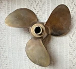Vintage Michigan 3 Blade Brass Boat Propellor Approx 9.5" Dia.. Fixed Price $69.99.
