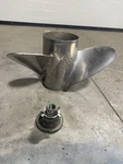 Quicksilver Laser Ii 48-16546 21 3 Blade Stainless Propeller. Fixed Price $200.00.