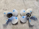 Pair Of M10 Mercury Cummins Zeus Props, 48-8M8023930, 48-8M8023920, P8184 P8185. Fixed Price $3100.00.