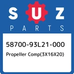 58700-93L21-000 Suzuki Propeller COMP(3X16X20) 5870093L21000, New Genuine Oem Pa. Fixed Price $1211.18.