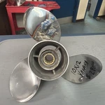 Yamaha Outboard Propeller 3 Blade Right Hand Stainless Steel 10X12. Fixed Price $280.00.