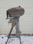 Vintage 1948 Firestone / Scott Atwater 3.5HP 133-8-487 Outboard Boat Motor Spark. Fixed Price $100.00.