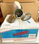 Oem New Suzuki Stainless Steel Propeller Rh 13 1/4 X 14, 99105-00100-14P. Fixed Price $290.00.