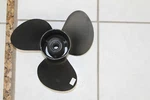 Aluminum 14" X 11P Evinrude Johnson Prop, 763301, Fits Omc 13 Spline Rh. Fixed Price $68.40.