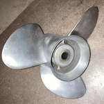 Michigan Wheel Co. Stainless Steel Propeller 14 1/2X19. Spline Hub. Fixed Price $325.00.