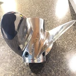 Mercury Trophy Plus 13-3/4"X23P 4-BLADE Stainless Steel Prop 48-825938A47. Fixed Price $625.00.