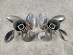 Pair Of Blade 14 1/4" 17P Evinrude Johnson Cyclone Ss Props, Tbx P9560 P9561. Fixed Price $515.00.