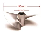 Rc Boat 2 Blade Metal Propeller 4MM Diameter P1.4 40MM -left. Fixed Price $14.99.