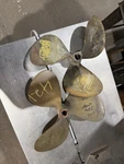 TB#181 & TB#421 17X19 Set Of Lh Rh 3B Bronze Michigan Wheel Propellers. Fixed Price $800.00.