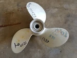 Aluminum 13 3/4" X 16P Michigan Wheel Prop, Smc 332, Old Spline Omc, # 1259. Fixed Price $56.00.