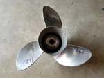 13" X 19P Michigan Wheel Stainless Prop, 013033, Fits Evinrude Johnson, # 1660. Fixed Price $223.00.
