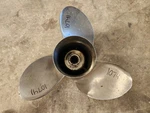 13 3/4" X 15P Michigan Wheel Prop, SSO-515-2-C, Omc Evinrude Spline P10741. Fixed Price $173.00.