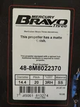 Mercury Bravo Iii 20 Pitch Stainless Steel 3RH Prop 48-8M8022370. Fixed Price $349.00.