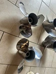 Propeller Boat Michigan Ballistic 14 3/8 21 Blade Left And Right. Fixed Price $800.00.