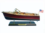 Wooden Chris Craft Triple Cockpit Model Speedboat 14". Fixed Price $169.98.