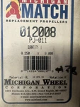 New Old Stock Michigan Wheel 012008 8-1/4 X Rh Outboard Propeller. Fixed Price $95.00.