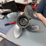Stiletto Propeller Stainless Steel 4 Blade 13.25X20 Right Hand. Fixed Price $525.00.