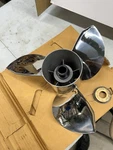 Michigan Wheel Ballistic Hubless Stainless Steel Boat Propeller 14-1/2 X 19. Fixed Price $350.00.