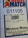 Michigan Wheel P/n 011105 12-3/4 X 21 Replaces Johnson Evinrude 765185. Fixed Price $100.00.