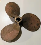 Vintage Brass Michigan Wheel Co. Propeller Blade 12 X 13 Rh. Fixed Price $59.95.