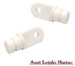 Seachoice Pair (2) Bimini Canopy Top White Internal Eye Ends 3/4" Round Tubing. Fixed Price $10.29.