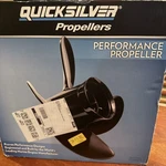 Quicksilver Black Diamond 14 X 10 Aluminum 3-BLADE Pontoon Work Propeller. Fixed Price $125.00.