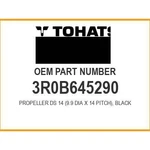 Tohatsu Propeller Ds 14 (9.9 Dia X Pitch), 3R0B645290 Oem New. Fixed Price $113.73.