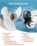 Vevor Outboard Propeller, Upgrade Oem 15 Spline Tooth Aluminum Boat. Fixed Price $88.95.