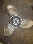 Suzuki DF90-140 Outboard Powertech Stainless Prop 15 Spline Needs Repair. Fixed Price $75.00.