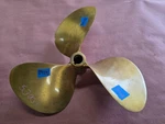 Left Hand Bronze 17" X 19P Michigan Wheel Inboard Prop, 3/8", 17LH19, P8929. Fixed Price $515.00.
