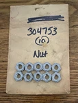 Omc Johnson Evinrude Nut 304753 (qty 10) Nos. Fixed Price $15.00.