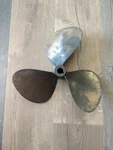 R&r Vintage Brass Boat Propeller 14 X 13 W/ 1" Shaft. Fixed Price $300.00.
