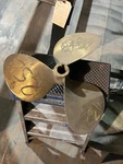 TB#250 14X12 Lh 3B 1.25" Bore Bronze Michigan Wheel Dj Propeller. Fixed Price $550.00.
