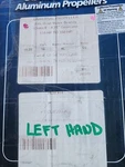 New Blade 15 1/4" X Lh Powertech Prop, OFS4L16PCL200, Hub Kit Include. Fixed Price $600.00.
