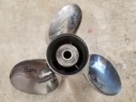 Counter Rotating 1/4" X 19P Stiletto Prop 20219 O1419, Evinrude Johnson #3014. Fixed Price $223.00.