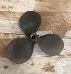 Vintage 3 Blade X 10 Columbian Brass Boat Propeller 146 D16P1UL Hub. Fixed Price $150.00.